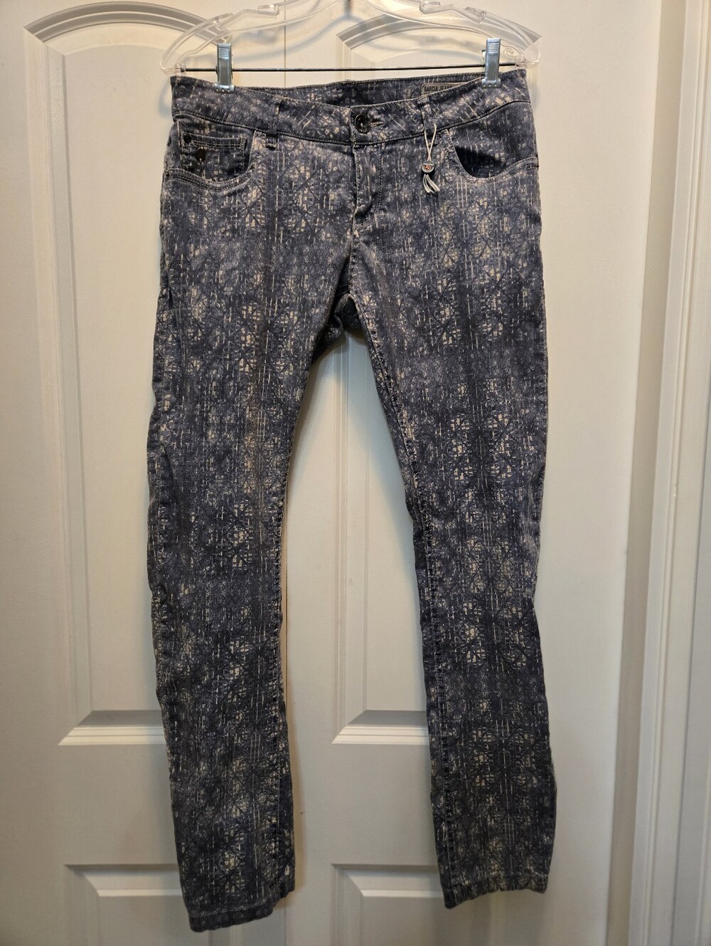 Garcia Women’s Riva Blue Patterned Skinny Jeans